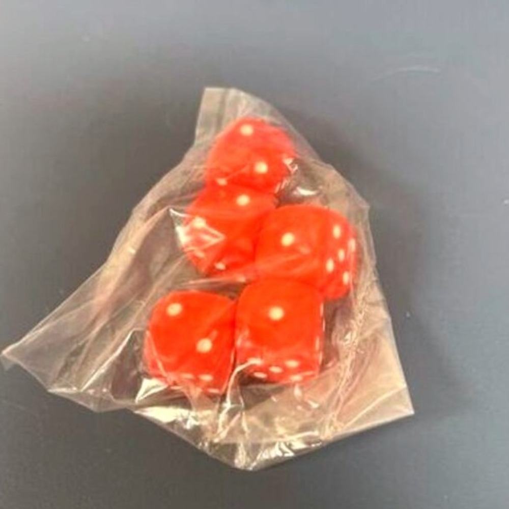 20 Sets Of 5 Dice Rounded Red New Math Manipulatives Homeschool Operations - Picture 8 of 8